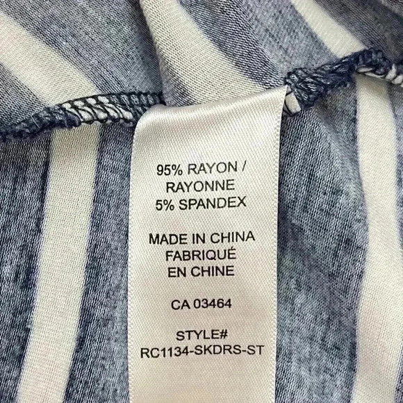 RICKI'S strapless dress XL blue with white stripes - Picture 7 of 7